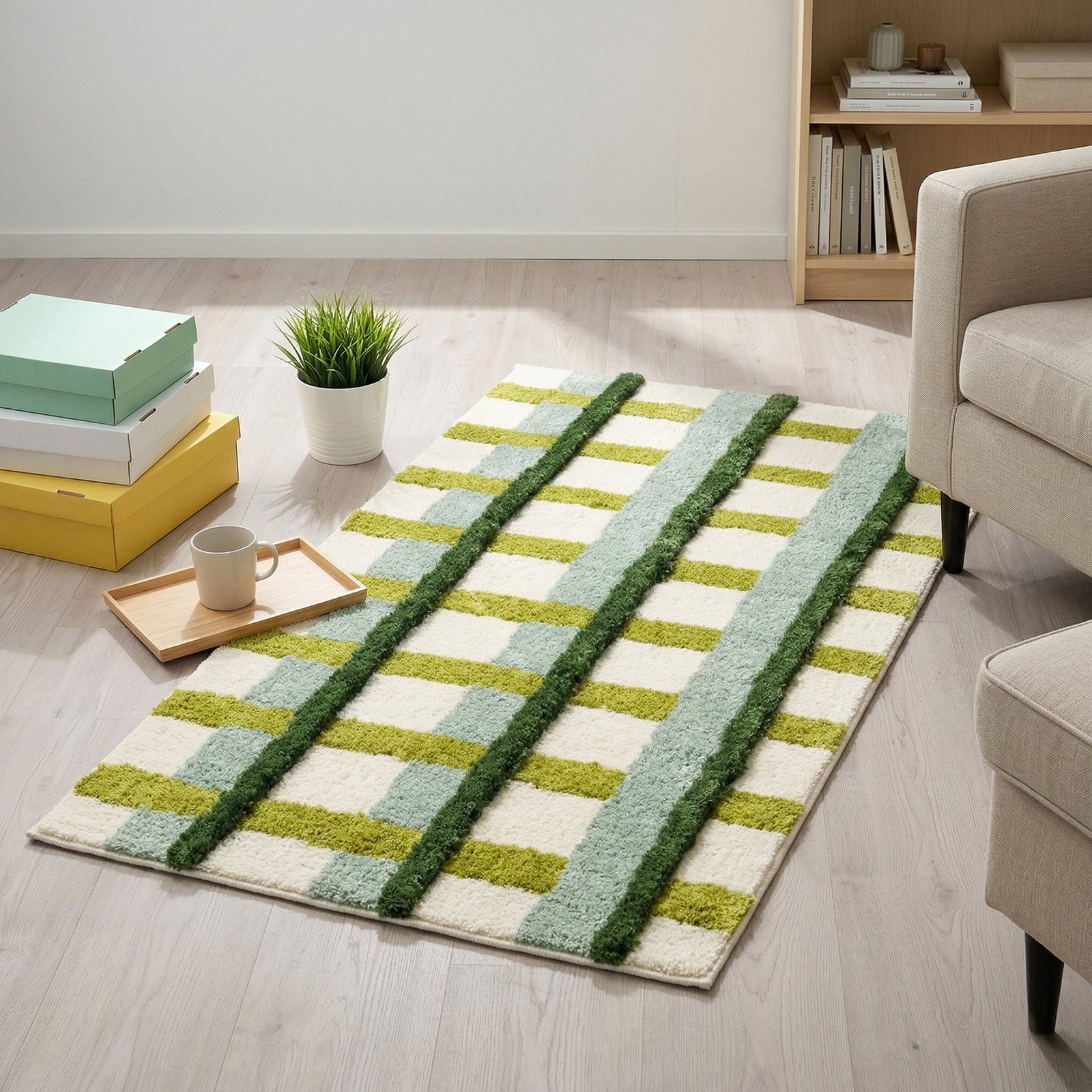 Alfombra Campo Verde en cocina