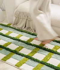 Alfombra Campo Verde base antideslizante uso diario