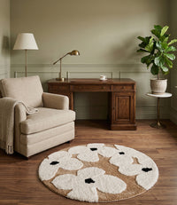 Alfombra Brisa Oriental en dormitorio junto a la cama