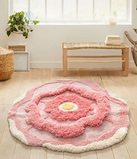 Alfombra Floraleza redonda diseño floral | TUTU HOME