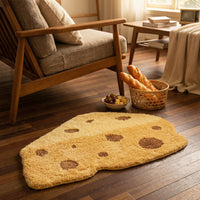 Detalle textura alfombra Queso Cremoso forma original