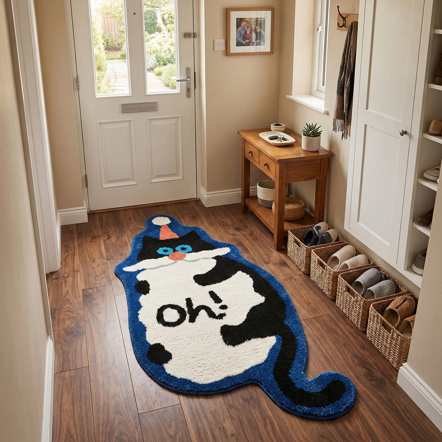 Alfombra Gato Oh decorativa con forma de gato | TUTU HOME