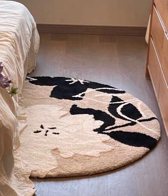 Alfombra redonda Encanto Francés estilo clásico | TUTU HOME