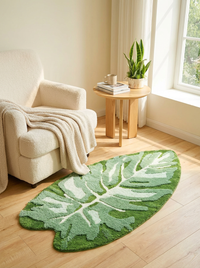 Alfombra Hoja Viva con forma de hoja para entrada | TUTU HOME